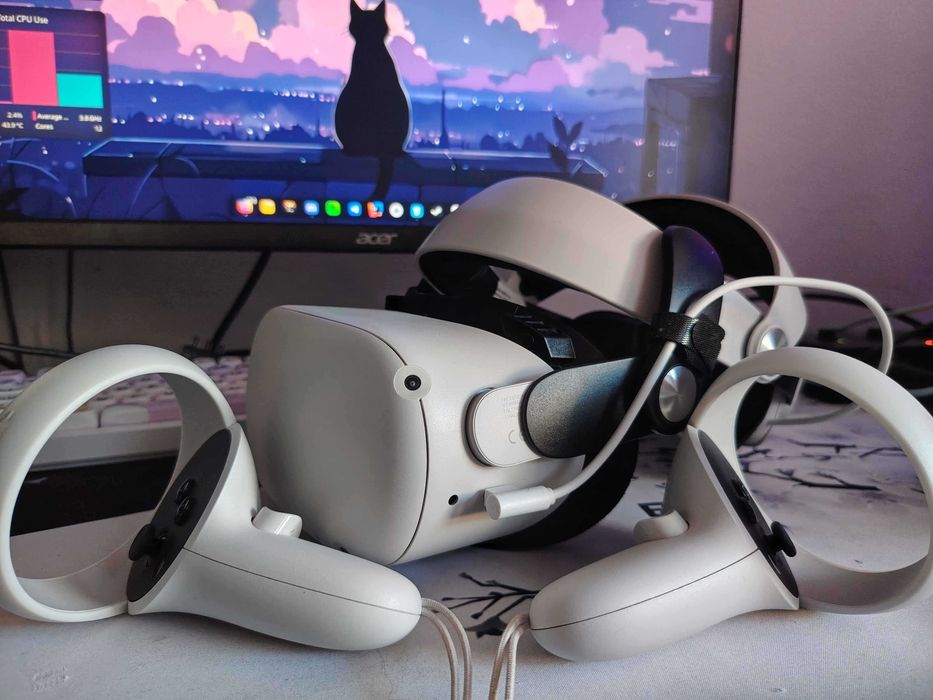 Oculus Quest 2 + Elite Strap + Kabel Link USB 3.2 | Gotowy Zestaw
