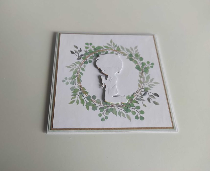 Kartka na Komunię Świętą ręcznie robiona handmade
