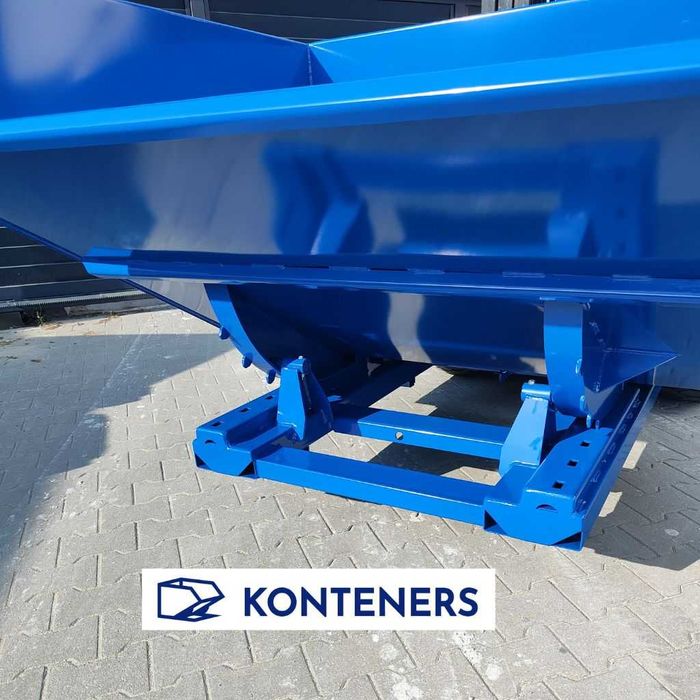 Kontener samowyładowczy KOLEBA 1500 l/ 1,5m3 odpady CNC, złom, drewno