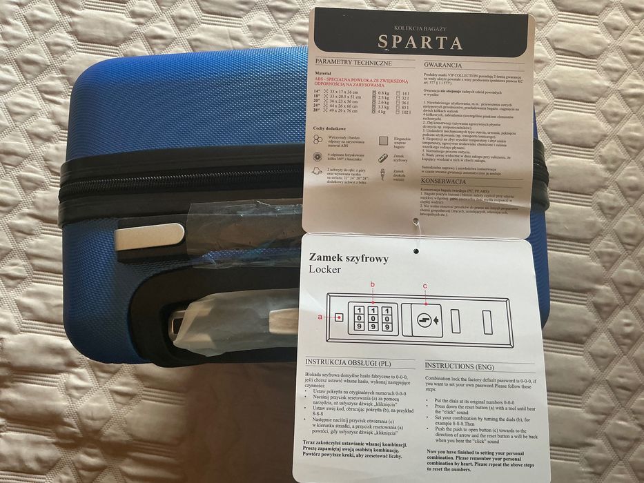 VIP COLLECTION Walizka Kabinowa 18” Sparta_18_Blue