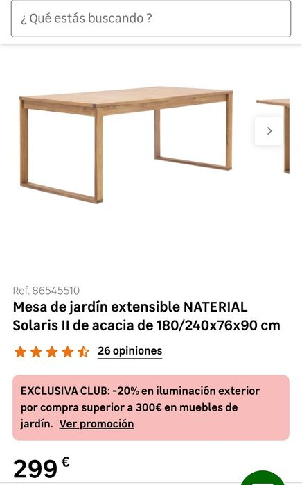 Mesa de jardim solaris honey wood extensible  leroy merlan