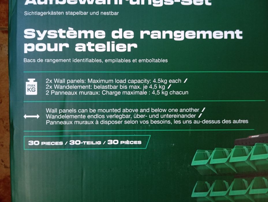 Sistema de arrumação e organização Parkside