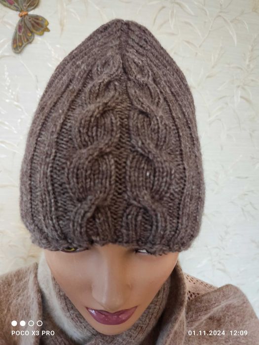 Шапочка женская Меринос. Новая.