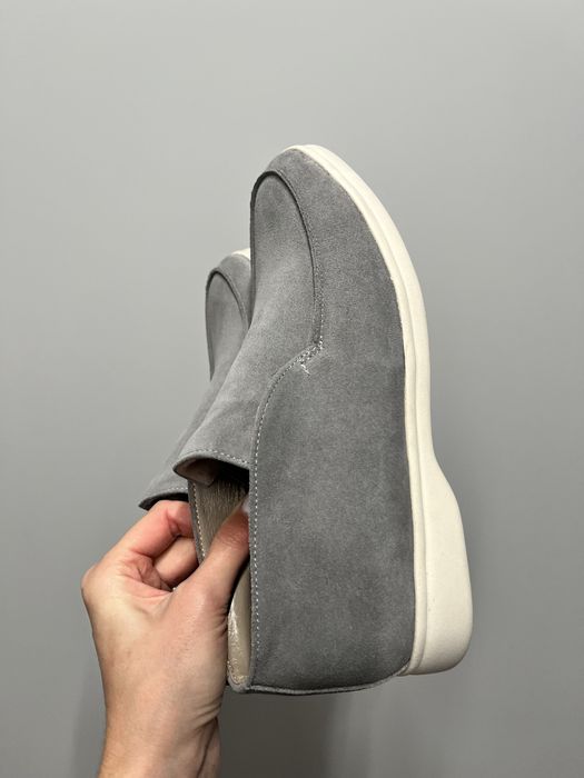 В наявності жіночі лофери замш в  стилі Loro Piana 39p св.сірі байка