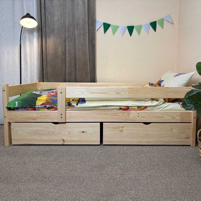 Дерев'яне ліжко/ АКЦІЯ ВСЕ В КОМПЛЕКТІ, БЕЗКОШТОВНА доставка