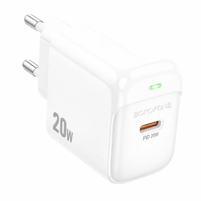 Швидка зарядка Borofone BAS43A 20W USB-C PD для iPhone та Android мережевий адаптер