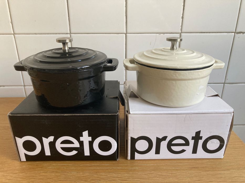 Mini Caçarolas Ferro Fundido (Gato Preto) - NOVAS