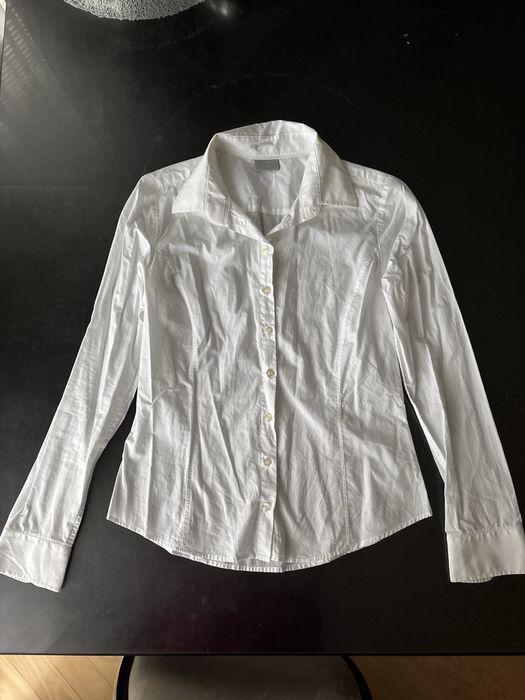 Bluzka koszula biała Basic casual codzienna zwykła