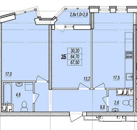 2-rooms apartment apartment by the address (area 68 m²) - Atlanta.ua - photo 2