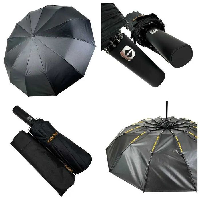 ЗОНТ FEELING RAIN Антиветер! АВТОМАТ  12 спиц Качественный ПАРАСОЛЬКА