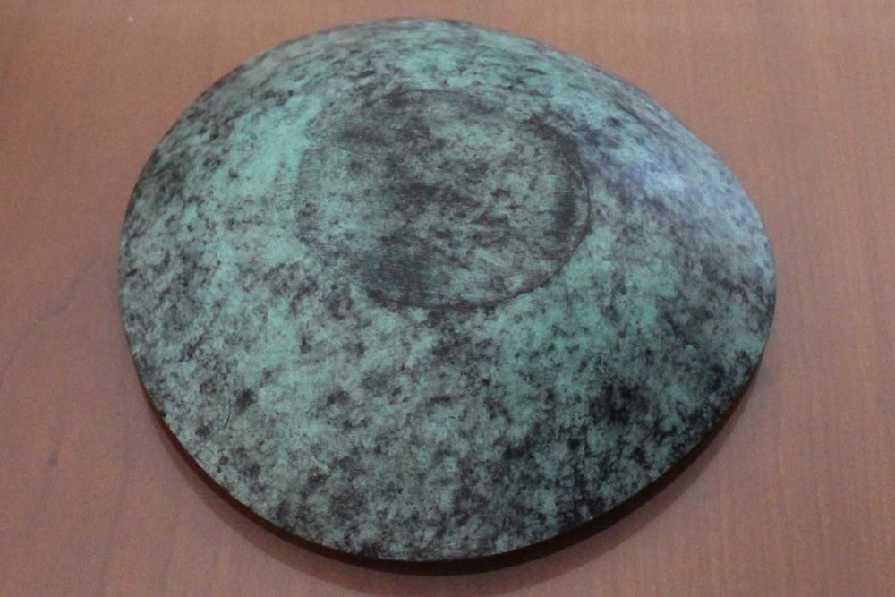 Conjunto vide-poche vintage, anos 40, de tigela de latão maciço