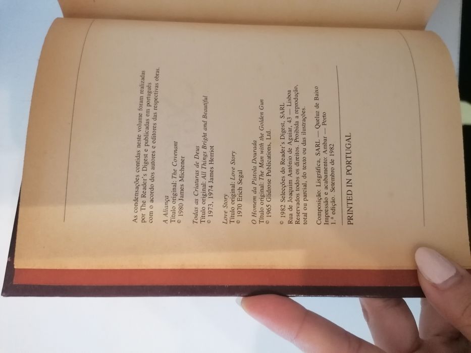 3 livros das coleções do livro, coleções do reader's digest