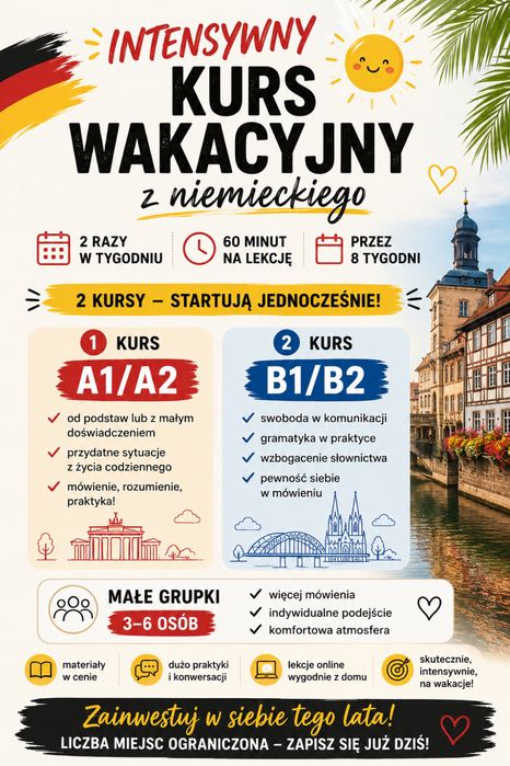 Korepetycje z niemieckiego - wakacyjny kurs
