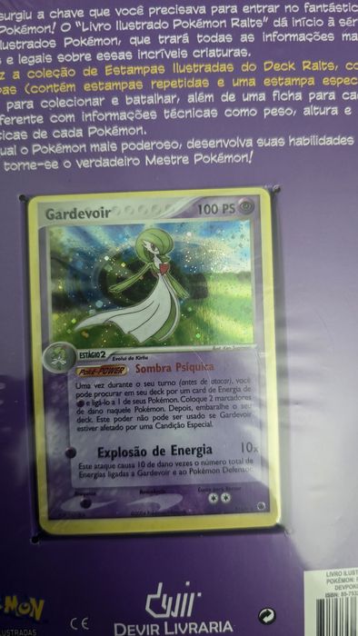 Pokémon deck + livro Estampas llustradas Ruby & Safira- Ralts