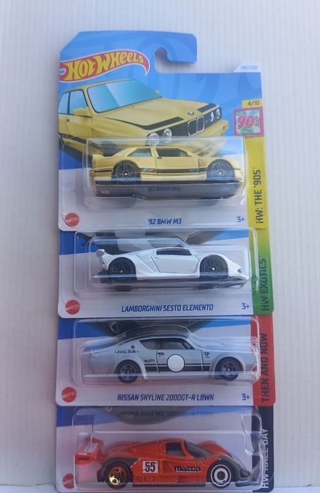Conjunto 4 hot wheels