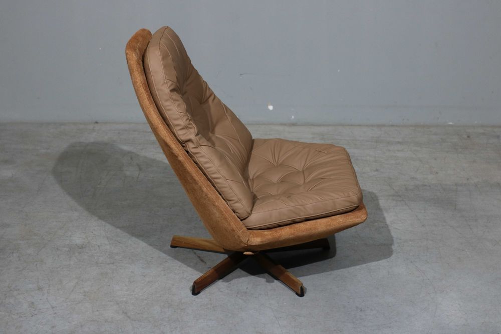 Poltrona Madsen & Schubell em couro | Modelo MS68 | Design Nórdico