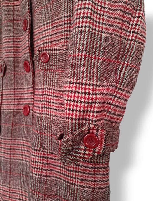 Wełniany płaszcz w pepitkę ONLY r.Xl
