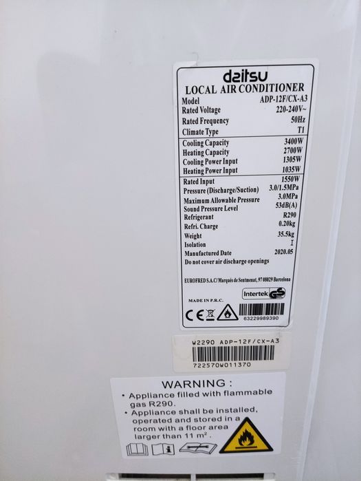 Ar condicionado portátil Daitsu