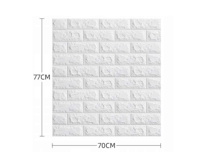 Nowe Naklejki Ścienne Cegła 3D Samoprzylepne Panele Dekoracyjne 70x77