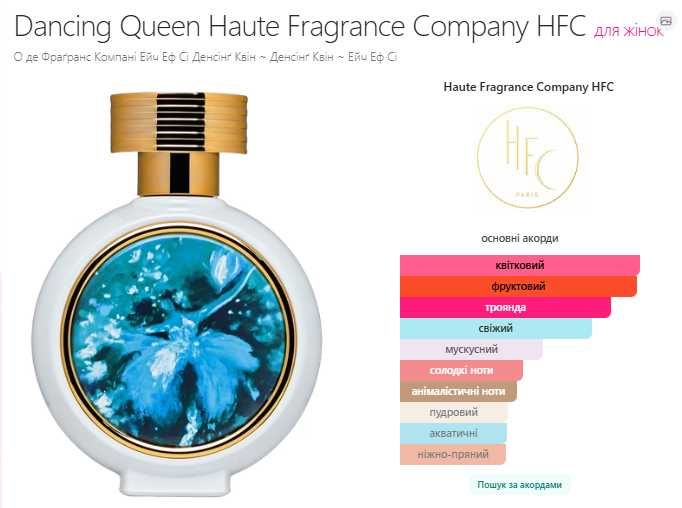 Dancing Queen, HFC Paris, Eau de Parfum, парфуми, духи.