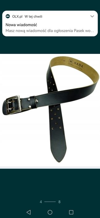 Pas oficerski czarny 145