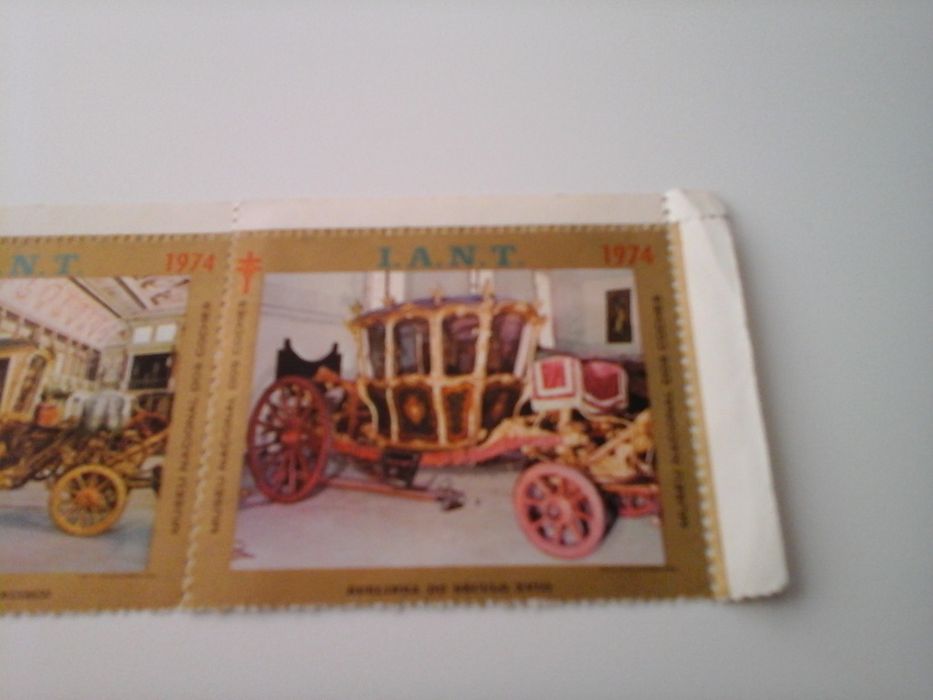 Lote de 5 selos / vinhetas do I.A.N.T. do ano 1974