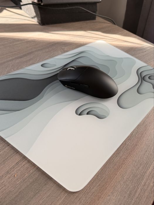 Скляний ігровий коврик для миші Tempered Glass Mousepad (3 мм)
