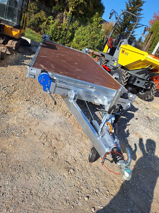 Wynajem wypożyczalnia przyczep lawet platforma uchylna DMC 3,5T Kraków