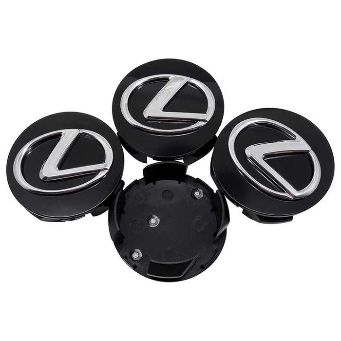 Centros/tampas de jante completos Lexus com 56, 60, 62, 65 e 68 mm
