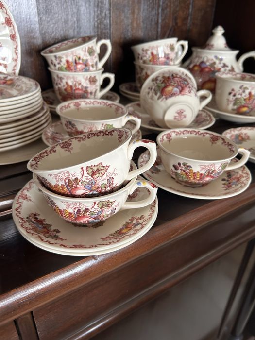 Serviço Masons England – Fruit Basket – Conjunto Completo – Porcelana Inglesa