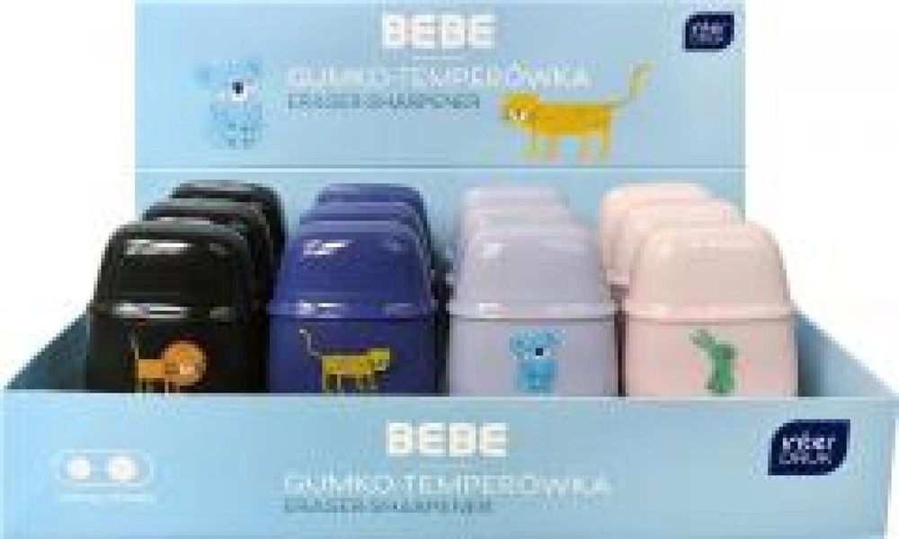 Gumko - temperówka Bebe Kids (12szt) INTERDRUK pudełko,112x195 mm