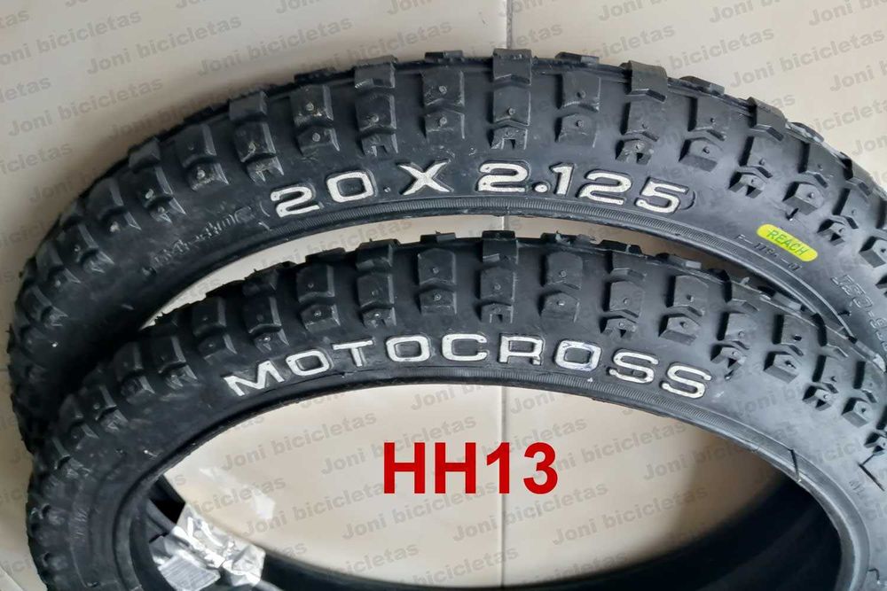 Pneus 20x2.125 "Motocross", autocolantes Órbita, Vilar, EFS, Fundador