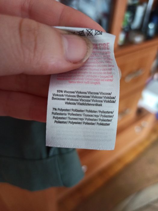 Nowa narzutka/marynarka wiskozowa khaki M/L