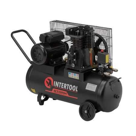 Компресор INTERTOOL PT-0011 50 л, 1,8 кВт, 220 В, 10 атм, 250 л/хв
