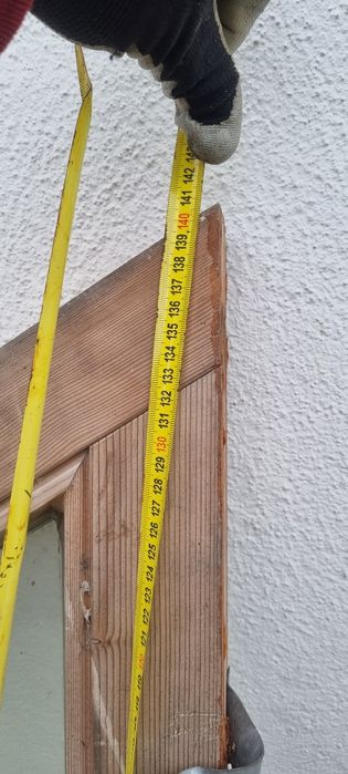 Okno drewniane trapezowe szyba prózniowa