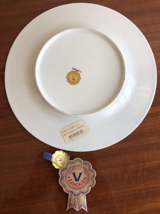 Cafeteira com Prato “ Limoges “