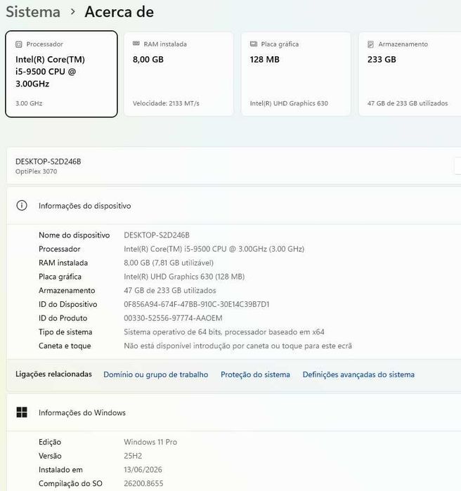 Dell Optiplex 3070 i5-9500