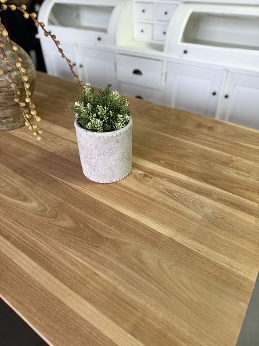 Świetny Stół biały prowansalski country drewniany tekowy prosty 180