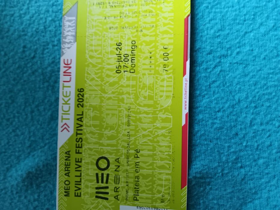 Bilhete Evil Live