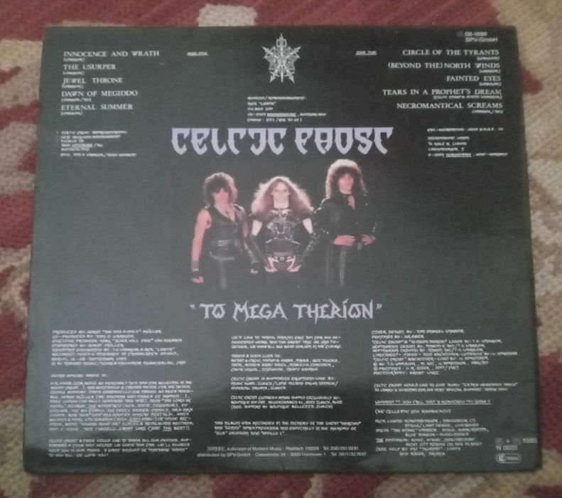 Celtic Frost - " To Mega Therion " ,,, Lp ( N0031 )