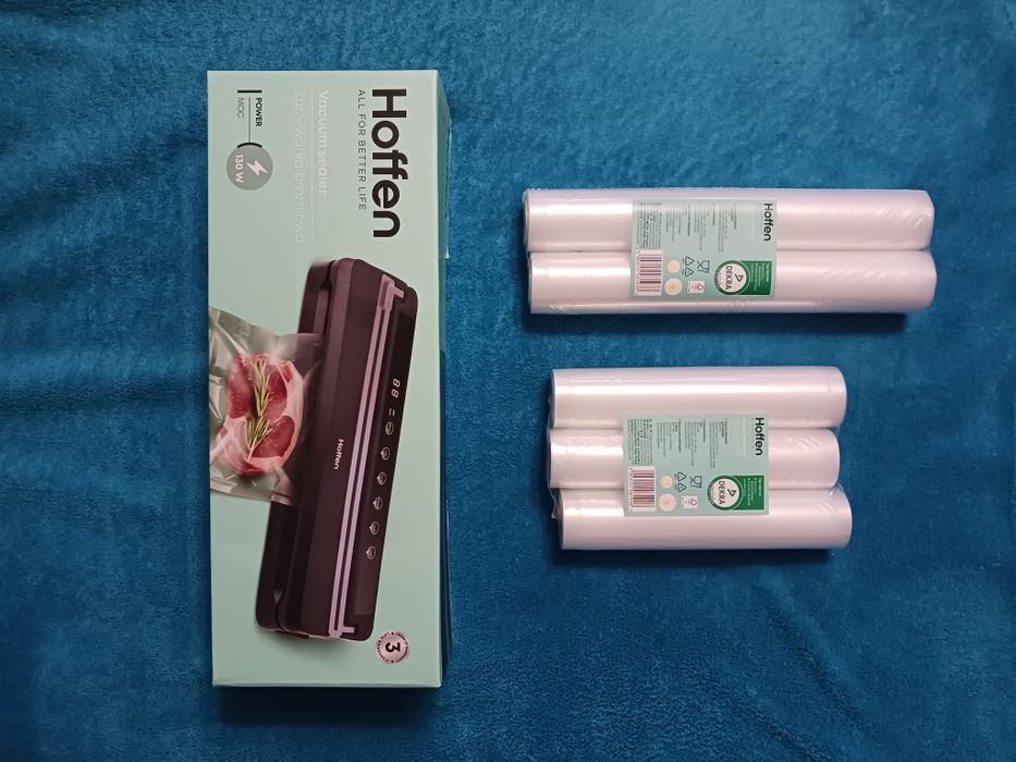 Zgrzewarka próżniowa NOWA + 2 zestawy folii