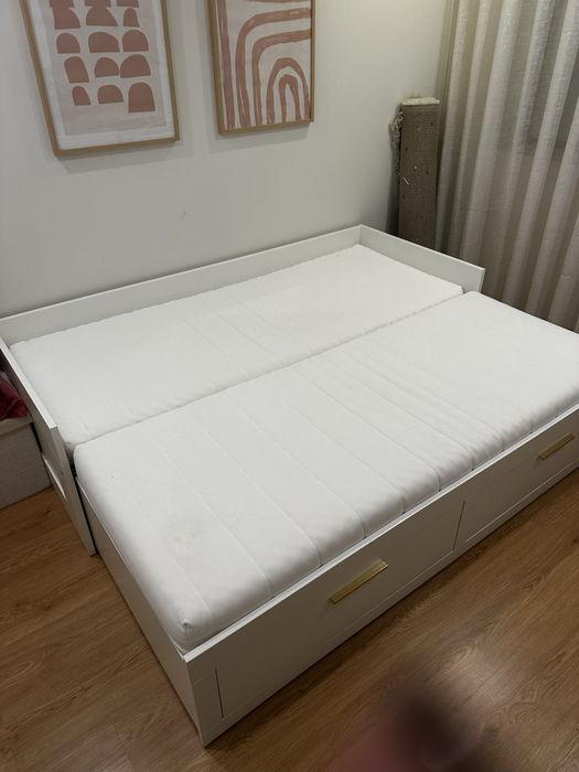 Cama Brimmes nova 80x200 com 2 colchoes