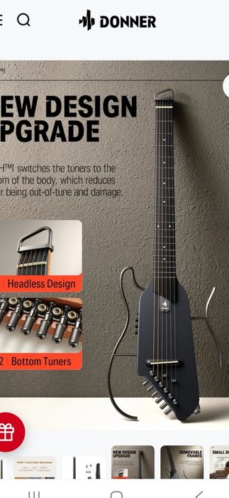 Guitarra Eléctrica Donner Hush I nova