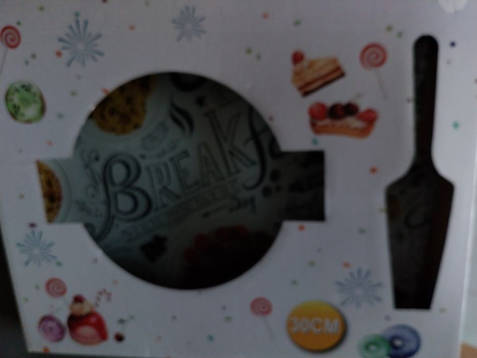 Prato em vidro decorativo novo