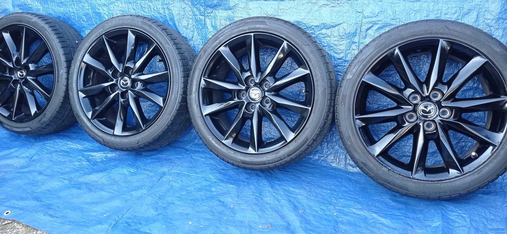 Felgi Koła Aluminiowe MAZDA 215/45/R18 HANKOOK 6mm 5x114.3 KIA HYUNDAI