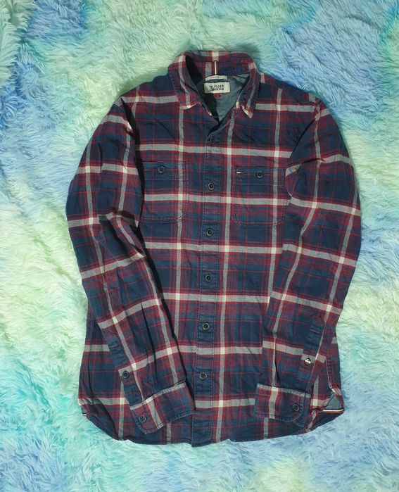 Koszula na guziki w kratkę elegancka Tommy Hilfiger