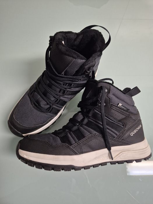 Botas de caminhada quentes e impermeáveis homem 41, NH500 Mid preto