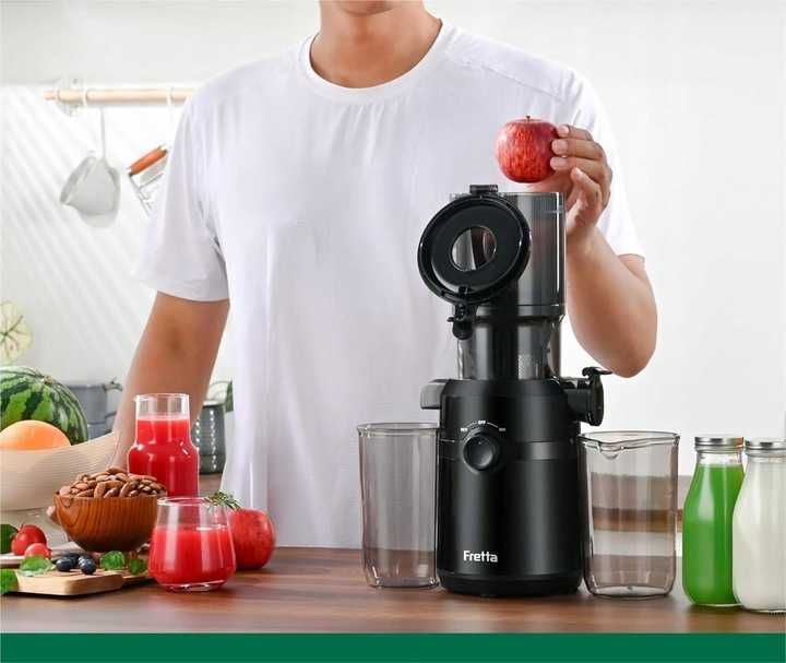 Wyciskarka Wolnoobrotowa Fretta V1 200W 108mm Tritan Bez BPA