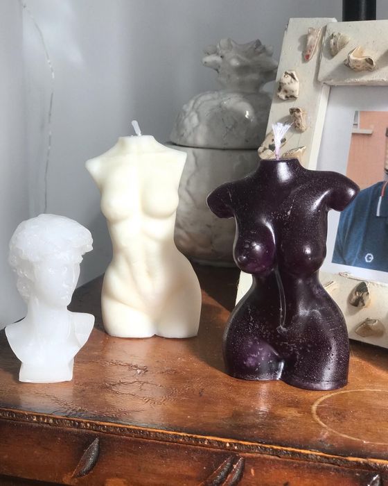 Vela artesanal em forma de David