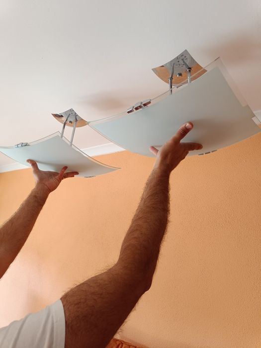 2 Candeeiros de Teto Modernos em Vidro Fosco à Venda449828164449095681